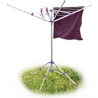 relaxdays Wäschespinne 19 m Leine mit Standfuß