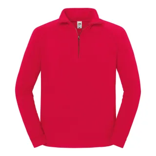 Fruit of the Loom - "Iconic Premium" Sweatshirt für Herren, mit kurzem Reißverschluss (Rot)