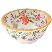 EasyLife Müslischüssel Osaka, Melamin, Spülmaschinengeeignet, Mehrfarbig, Blumen, H: 6.5cm