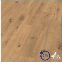 EGGER Vinylboden Aquadura EDF200 Wildeiche natur (7,5mm, 1,995qm), Wasserbeständig, Holzbasierter elastischer Bodenbelag mit HDF Trägerplatte