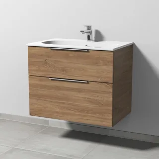 Sanipa 3way Waschtischunterbau zu Geberit Acanto Slim Waschtisch mit 2 Auszügen, Eiche-Kansas UM41159