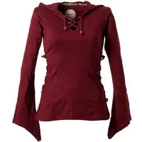 Vishes Kapuzenshirt Elfenshirt Zipfelkapuze und Bändern zum Schnüren Ethno, Hoody, Gothik Style