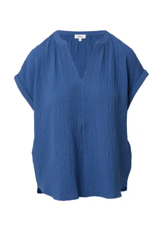 s.Oliver Red Label - Strukturierte Bluse aus Viskosemix blau - Gr. - 38