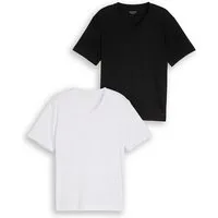 TOM TAILOR T-Shirt (Packung, 2-tlg) mit V-Ausschnitt, Doppelpack