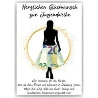 Tigerlino Poster Jugendweihe Geschenk Mädchen Geldgeschenk zur Jugendweihe