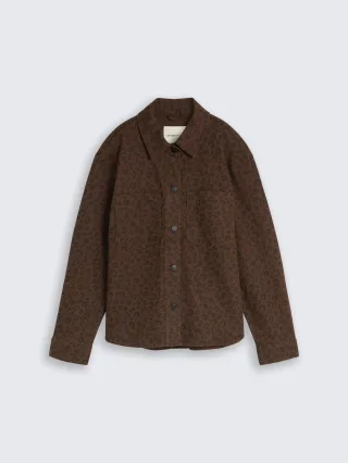 Denim Tom Tailor - Übergangsjacke mit Leo-Print brown black leo - Gr. - L