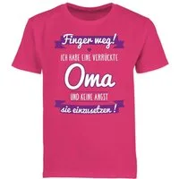 Shirtracer T-Shirt Finger weg ich habe eine verrückte Oma I (1-tlg) Statement Sprüche Kinder
