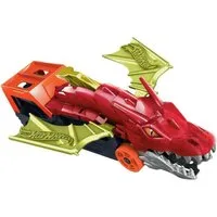 Hot Wheels Autorennbahn Hot Wheels City Spielzeug Track-Set Drachen-Starter-Transporter Auto