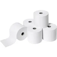 GENIE Kasserolle Additionsrollen 5er Pack, Ersatz-Papierrollen für Kassen, Drucker, Tischrechner, 5er Pack, weiß