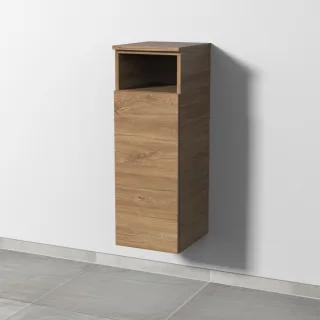 Sanipa 3way Mittelschrank mit 1 Tür und 1 offenem Fach, Eiche-Kansas, SM13059 SM13059