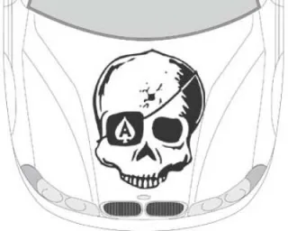 Autoaufkleber für die Motorhaube "Schädel Aufkleber"