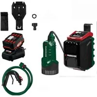 Parkside Wasserpumpe 20 V Akku-Regenfasspumpe PRPA 20 -Li, mit Akku 4.0 Ah und Ladegerät