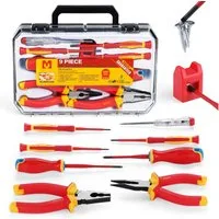 Mustbau Schraubendreher 9 Pcs VDE Schraubendreher-Satz Schlitz, 9 Stücke isolierte Schraubendreher