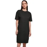 urbandreamz Jerseykleid Damen Kleid Lang Organic Oversized Slit Tee Shirt