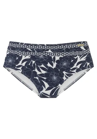 LASCANA - Sunseeker LM Bikinihose normal navy-print - Gr. - 40