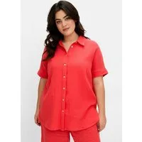 Sheego Klassische Bluse Hemdbluse Kurzarm