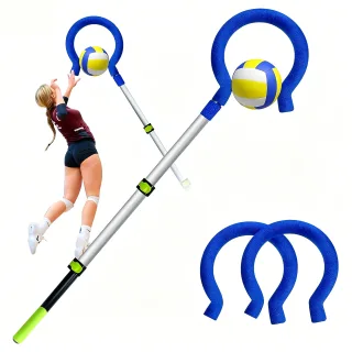 Bominfit Tandem Volleyball Spike Trainer Adjustable 40"-71.6" Aluminum Alloy Pole Collapsible Hitting Practice Aid for T