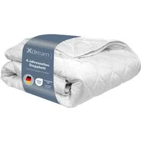 XDREAM Microfaserbettdecke Pure, Bettdecke - 4-Jahreszeiten, Ganzjahres, Winter & Sommer, Füllung: Hohlfaser-Polyesterfüllung, Bezug: Polyester, allergikerfreundlich, atmungsaktiv, temperaturausgleichend, 100x135 cm