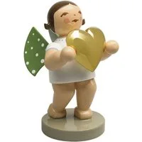 Wendt & Kühn Weihnachtsfigur No 3 Liebesbote, Engel mit Herz 650/116, Haarfarbe zufällig blond oder braun