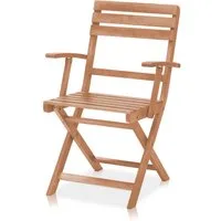 KHG Gartenstuhl Balkonstuhl 55x55x89 cm, klappbar, bis 120 kg belastbar (Outdoor-Stuhl), aus Eukalyptus-Holz, zum Schutz geölt, FSC-Zertifiziert