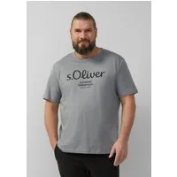 s.Oliver Kurzarmshirt T-Shirt Baumwoll-T-Shirt mit Logo-Print