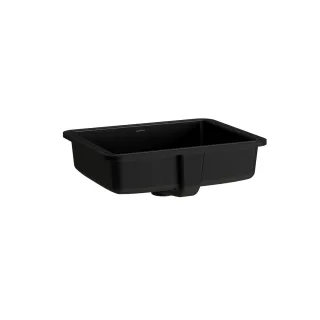 LAUFEN Einbau-Waschtisch von unten SAVOY 395x500x170 re-eckig o. Hl. m. Ül schwarz matt, H8189487161 H8189487161091