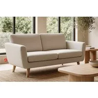 KONSIMO® 2-Sitzer TAGIO Sofa, hergestellt in der EU, Scandi-Stil, mit Armlehnen, Gestell aus Massivholz