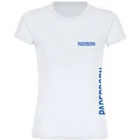 multifanshop T-Shirt Damen Paderborn - Brust & Seite - Frauen