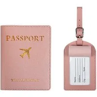 Blusmart Gepäckanhänger Reisepasshülle und Kofferanhänger Set (Passport Cover Schutzhülle Tasche, 2-St., Reisezubehör/Cardholder) Für Kreditkarten Reisepass, Ausweis und Reisedokumente