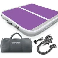 VENDOMNIA Turnmatte AIR Tracking TRACK Matte - aufblasbar, Tumbling Matte (10 cm - 20 cm hoch, mit elektrischer Pumpe, Farbwahl, Größe: 1 2 3 4 m Tumblingmatte, Gymnastikmatte, Turnmatte, Trainingsmatte, Fitnessmatte)