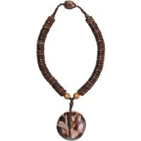 COLLEZIONE ALESSANDRO Kette mit Anhänger Joy, mit Holzplättchen