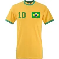Youth Designz T-Shirt Brasilien Herren T-Shirt im Fußball Trikot Look mit trendigem Motiv