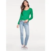 heine Strickpullover Rundhals-Pullover Langarm Feinstrick