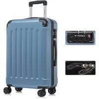 YONSLY Hartschalen-Trolley Premium Hartschalen-Reisekoffer Trolley Kabinenkoffer, 4 Rollen, TSA-Schloss, YKK-Reißverschluss, austauschbare Rollen & Griffe