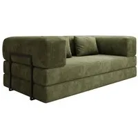 Luxusbetten24 Sofa Designer Sofa Lazy 3 Sitzer, mit Aufklappfunktion und Cordbezug