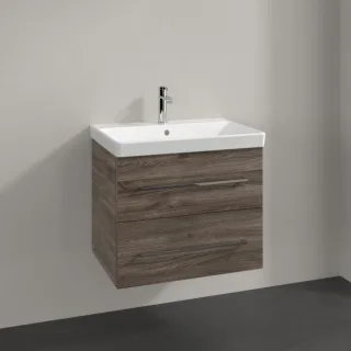 Villeroy und Boch Avento Waschtisch-Unterschrank A89000RK 63x51,4x45,2cm, 2 Auszüge, wandhängend, Stone Oak