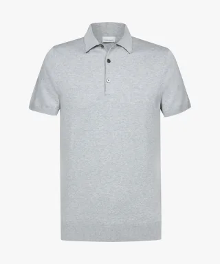Profuomo - Graues Luxury Basic Polo hellgrau - Gr. - M