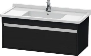 Duravit Ketho Waschtischunterbau wandhängend Eiche Schwarz Matt 1000x455x410 mm - KT666501616 KT666501616