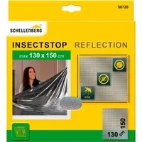 SCHELLENBERG Fliegengitter-Gewebe Reflection, reflektierender Insektenschutz, (Set, 1-St), für Fenster, 130 x 150 cm, anthrazit
