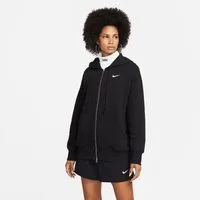 Nike Sportswear Kapuzensweatshirt W NSW PHNX FLC FZ OS HOODIE mit Reißverschluss, aus Baumwolle und Polyester, Oversize-Schnitt