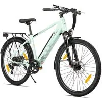 HILAND E-Bike 26" Elektro-Citybike 250W 10,4Ah mit Gepäckträger für Pendeln & Touren, Heckmotor, 374,4 Wh