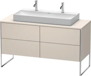 Duravit XSquare Konsolenwaschtischunterbau bodenstehend Taupe Supermatt 1400x548x778 mm - XS4925M838 XS4925M8383