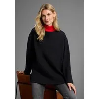 Laura Scott Sweater Lässig-weiter Sweater mit komfortabler Passform und Seitenschlitzen.