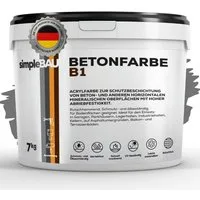simpleBAU Bodenversiegelung Betonfarbe B1 4-15 KG, Garagenbodenbeschichtung - Farbe, rutschfest, abriebfest, innen und außen geeignet, wetterbeständig
