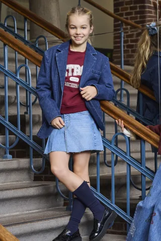 KIDS ONLY - KOGKADIE PLEAT DNM SKIRT MAE Light Blue Denim - Gr. - 158