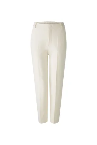 Oui - FEYLIA Jerseyhose Slim Fit, cropped eggnog - Gr. - 44