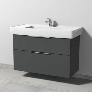 Sanipa 3way Waschtischunterbau zu Laufen Pro A Waschtisch mit 2 Auszügen, Anthrazit-Matt UM75922