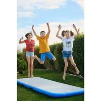 e4fun Bodenturnmatte Air Track 300 x 100 x 10 cm, blau/grau (1-St)
