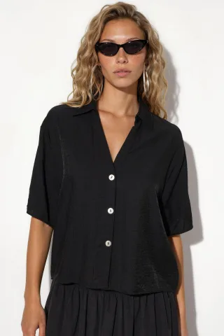 Damen Gekürztes Lässiges Shirt