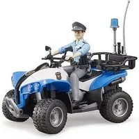 Bruder® Spielzeug-Quad 63010 - Polizei Quad mit Polizist und Ausstattung, Maßstab 1:16, für Kinder ab 4 Jahren